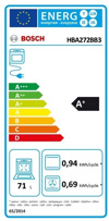Φούρνος Εντοιχιζόμενος Bosch HBA272BB3 Fournos Entoixizomenos Bosch HBA272BB3